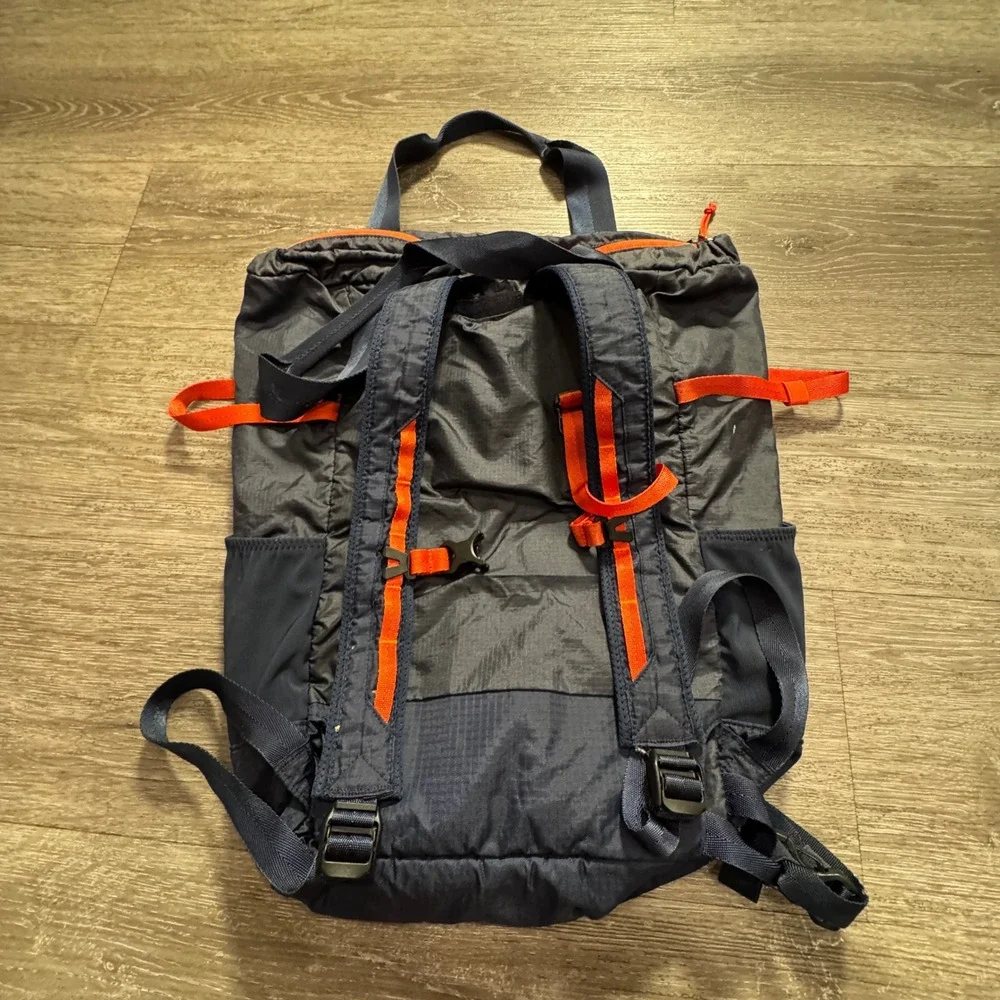Patagonia Travel Tote Pack Bag OS Blue Nylon Ripstop Packable Backpack Gorpcore